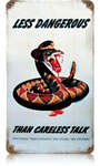 "Less Dangerous Than Careless Talk" Vintage Metal Sign